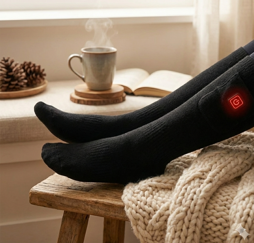 ThermoWalk™ Pro - Calze Termiche Riscaldanti a Batteria (Fino a 8 Ore di Calore)