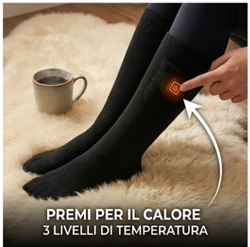 ThermoWalk™ Pro - Calze Termiche Riscaldanti a Batteria (Fino a 8 Ore di Calore)