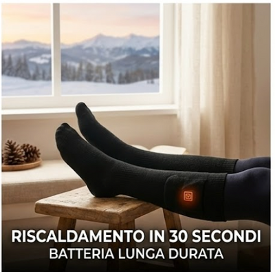 ThermoWalk™ Pro - Calze Termiche Riscaldanti a Batteria (Fino a 8 Ore di Calore)