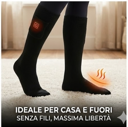 ThermoWalk™ Pro - Calze Termiche Riscaldanti a Batteria (Fino a 8 Ore di Calore)